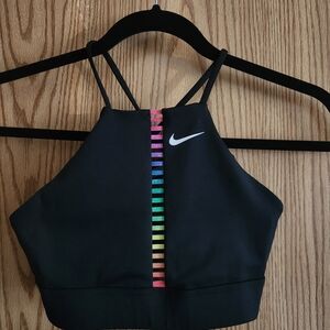 Nike Sports Bra with Rainbow Center Detail